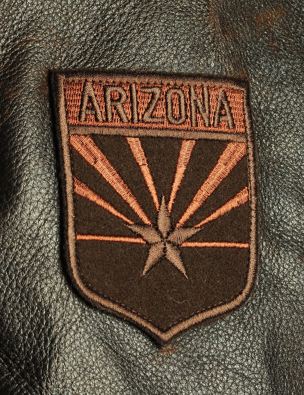 VESTE EN CUIR VINTAGE ARIZONA ROUTE 66 [LIVRAISON GRATUITE AUJOURD'HUI]