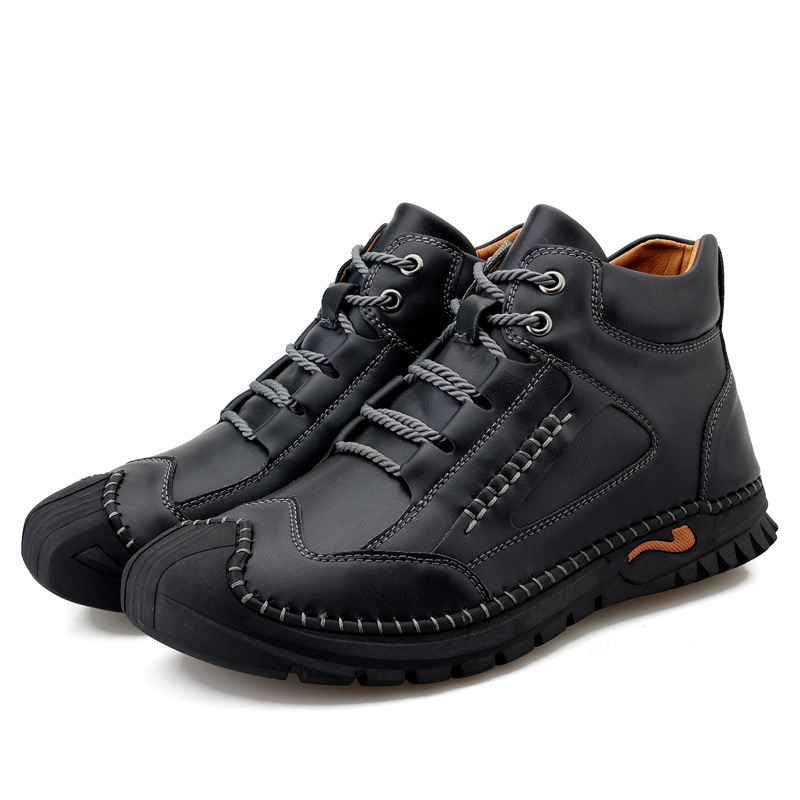 (🔥BLACK FRIDAY SALE - 70% OFF)-Stitched Hand-Sewn Cowhide Medical Shoes - Increase Muscle Relaxation