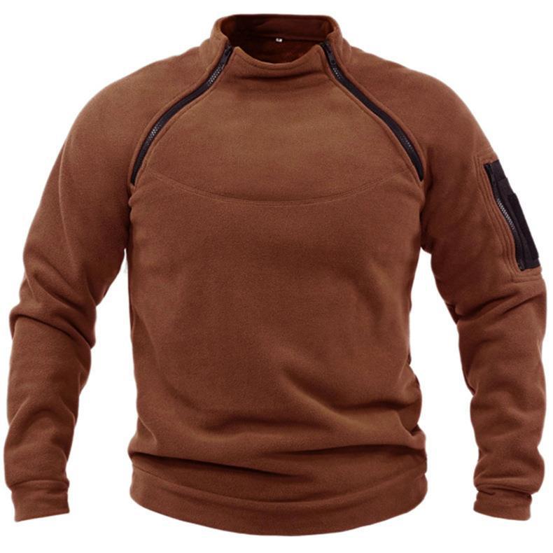 Sweatshirt en polaire chaud et confortable pour l'automne-hiver, coupe ample, unisexe, pour activités extérieures