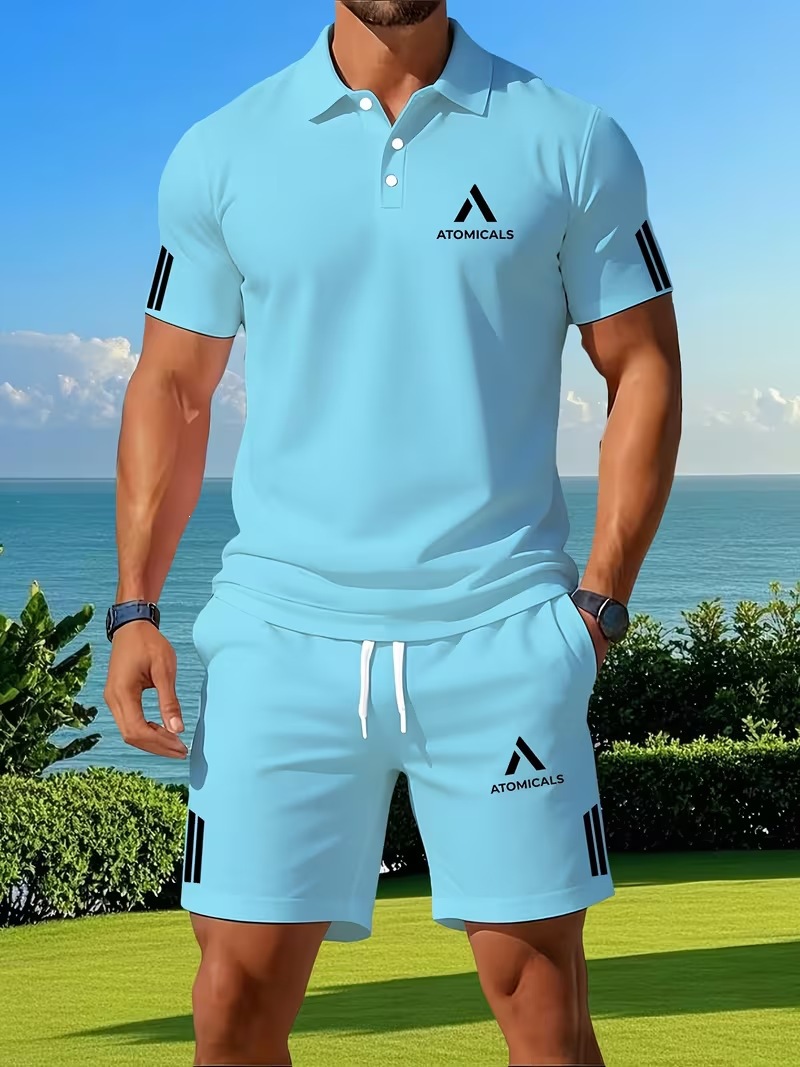 Nur diese Woche: 50% Rabatt – Herren Freizeit-Set (Kurzarm & Shorts) für den Urlaub