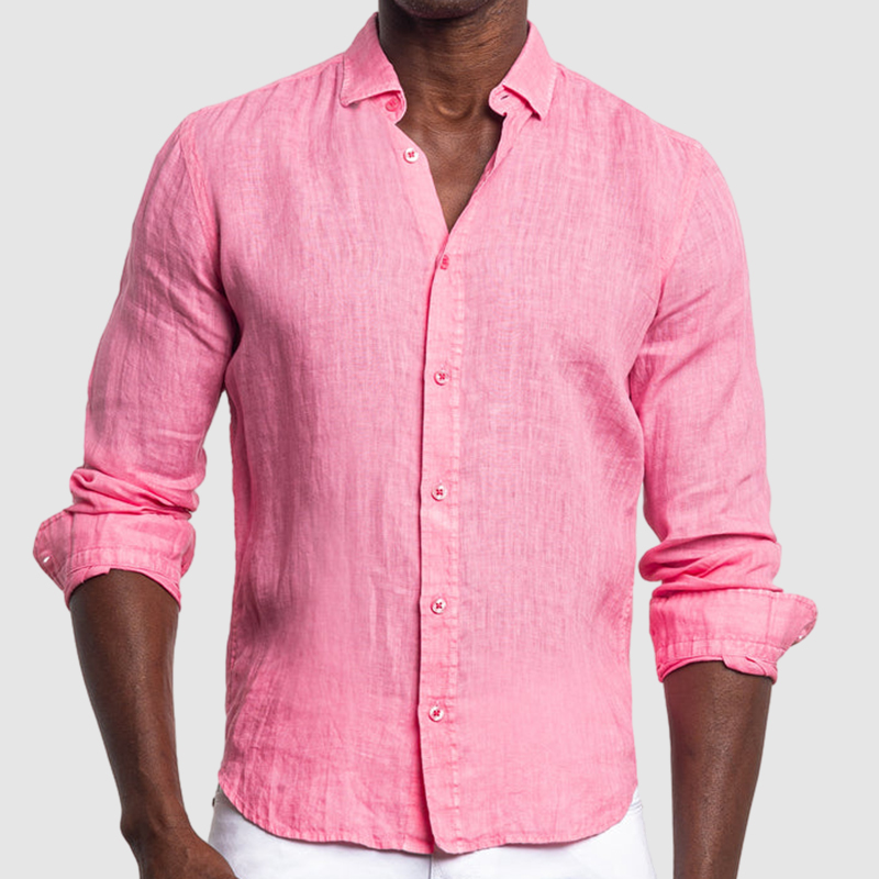 Chemise à manches longues vintage pour homme