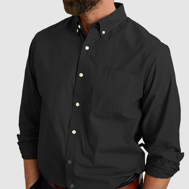 Chemise pour homme en coton peigné anti-rides