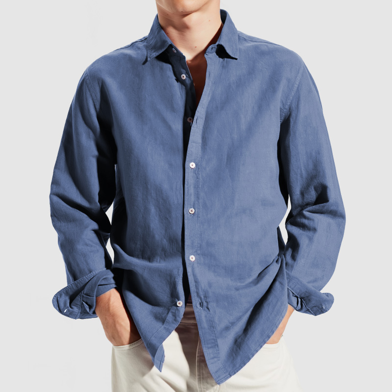 Chemise Décontractée Pour Homme, Coupe Régulière, En Coton Doux