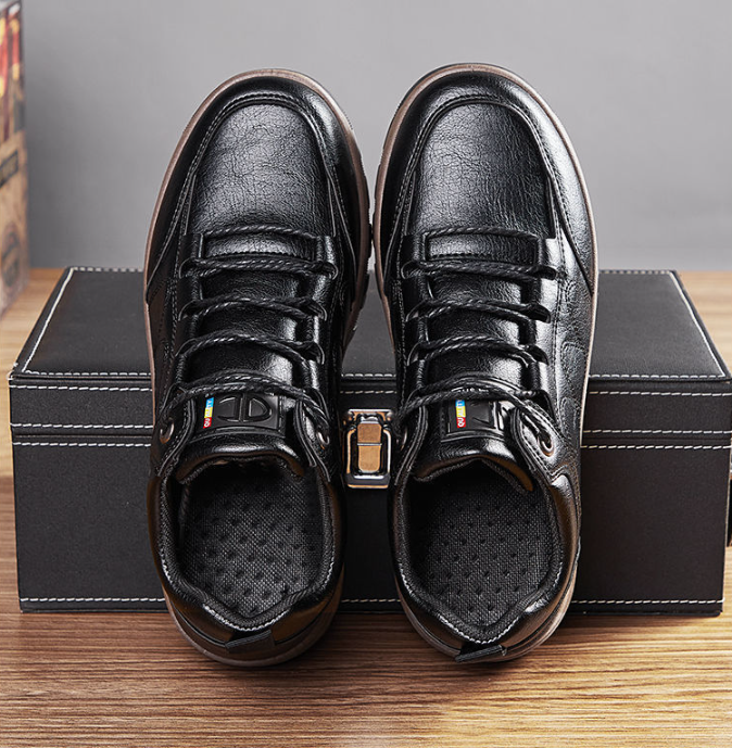 Men's Comfy Arch Support Waterproof Lightweight Handmade Genuine Leather Shoes