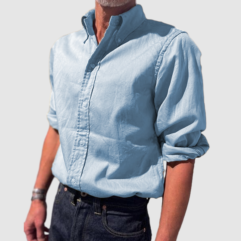 Chemise à manches longues vintage pour homme