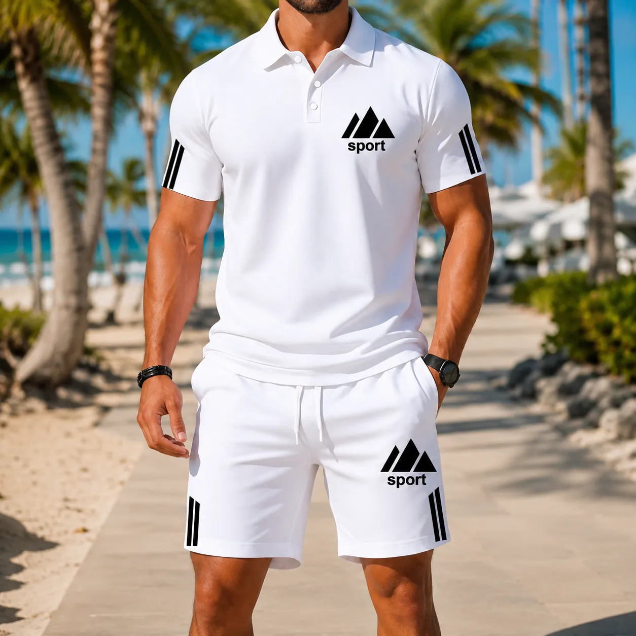 ⏰ Dernier jour : 50 % de réduction ! 🔥 Ensemble d’été haut de gamme pour homme : élégant et respirant