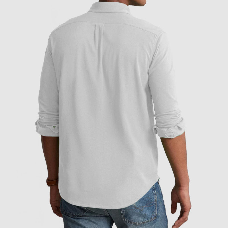 Chemise en coton lavé vintage pour homme
