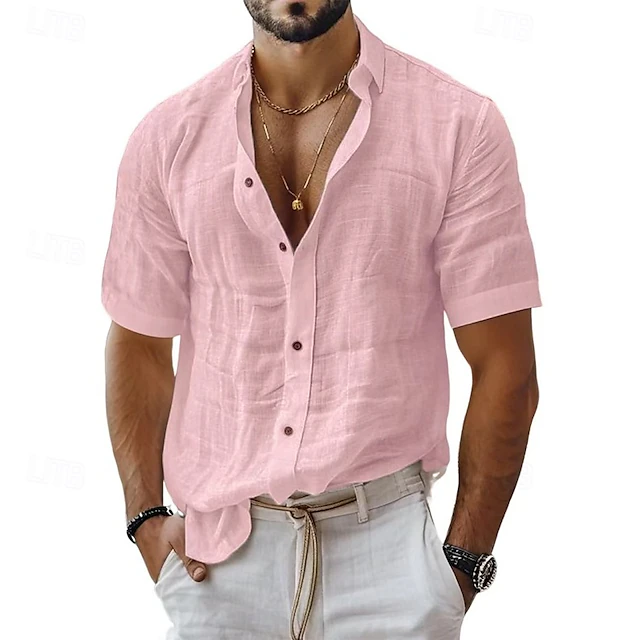 2025 New in-Men's Linen Short Sleeve Shirt