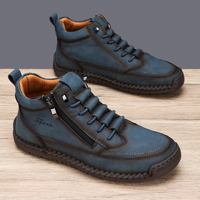 [Copy]Bottes décontractées en cuir pour hommes – Confortables pour la marche et la conduite (‑70% Offre Limitée)