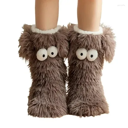 🧦✨Women’s Winter Kawaii Big Eyes Slipper Socks