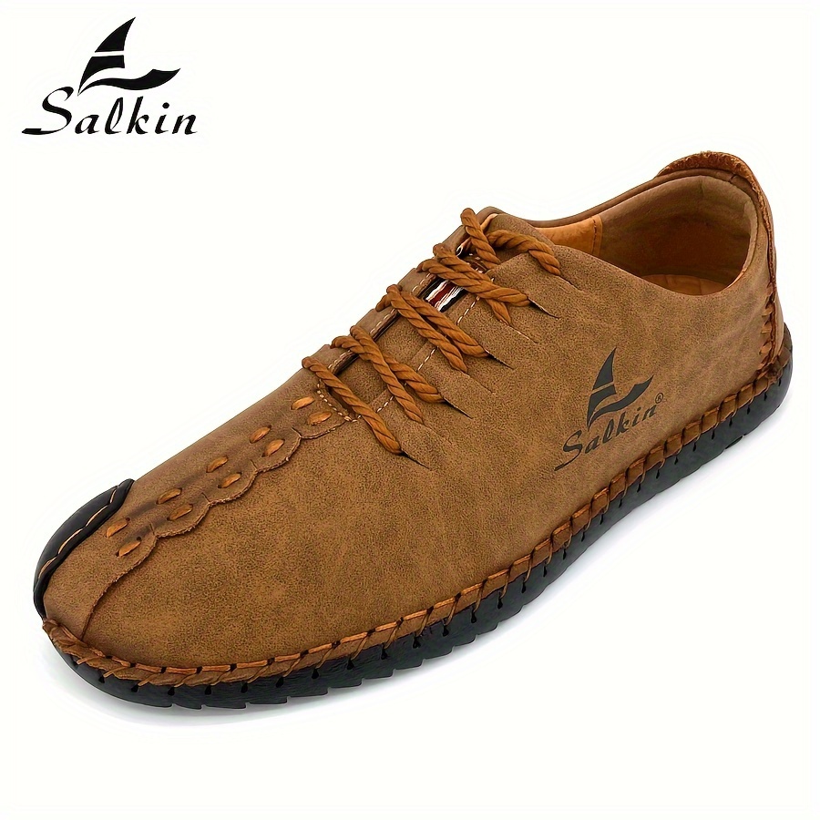 🔥Baskets rétro pour hommes faites main - Chaussures lacées confortables et antidérapantes pour les activités extérieures et décontractées