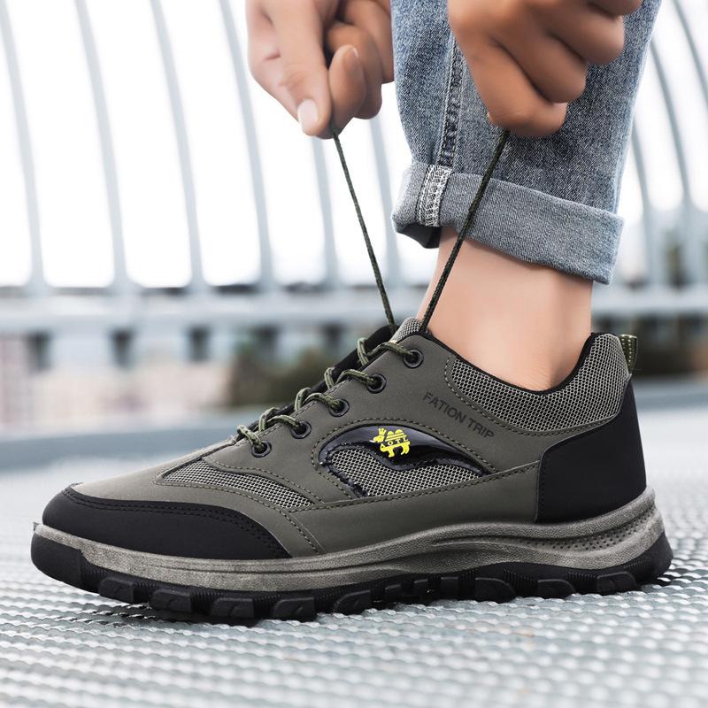 Heren sportschoenen met platform, lichtgewicht, ademend en casual, met werkbescherming
