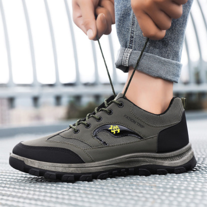 Heren sportschoenen met platform, lichtgewicht, ademend en casual, met werkbescherming