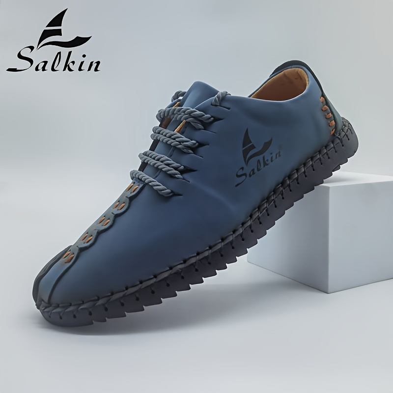 🔥Baskets rétro pour hommes faites main - Chaussures lacées confortables et antidérapantes pour les activités extérieures et décontractées