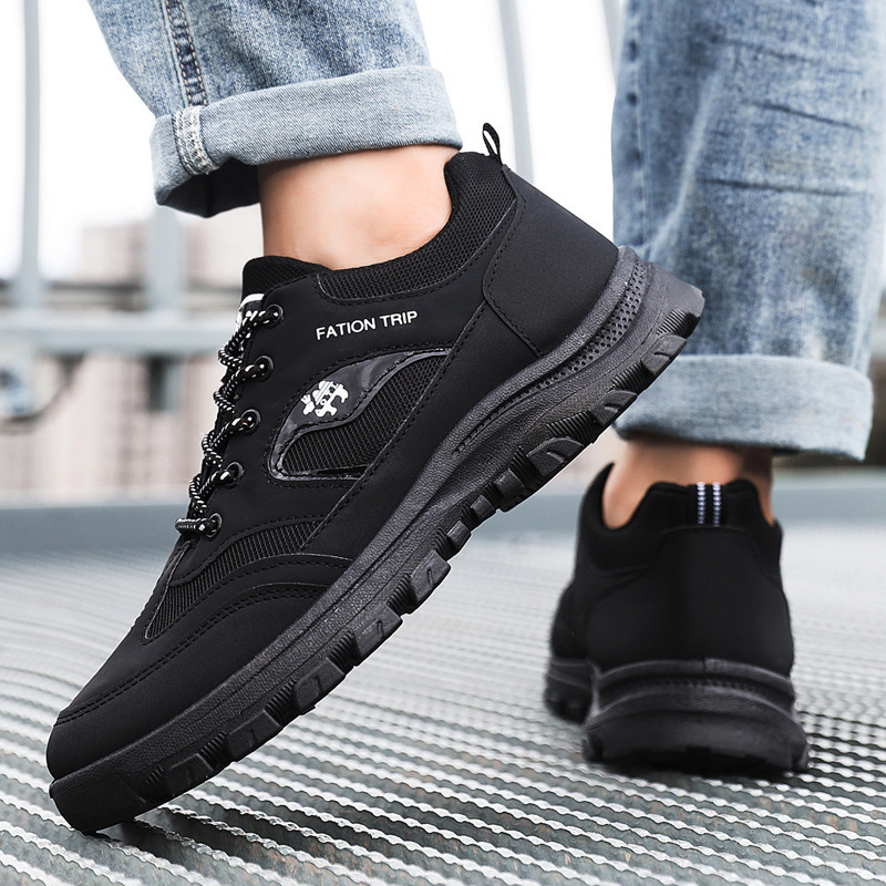 Heren sportschoenen met platform, lichtgewicht, ademend en casual, met werkbescherming