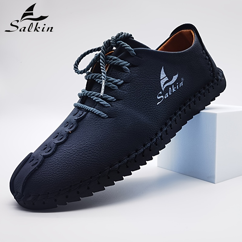 🔥Baskets rétro pour hommes faites main - Chaussures lacées confortables et antidérapantes pour les activités extérieures et décontractées