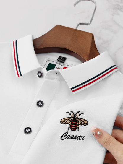 Imprimé abeille |  Polo homme simple et élégant pour affaires