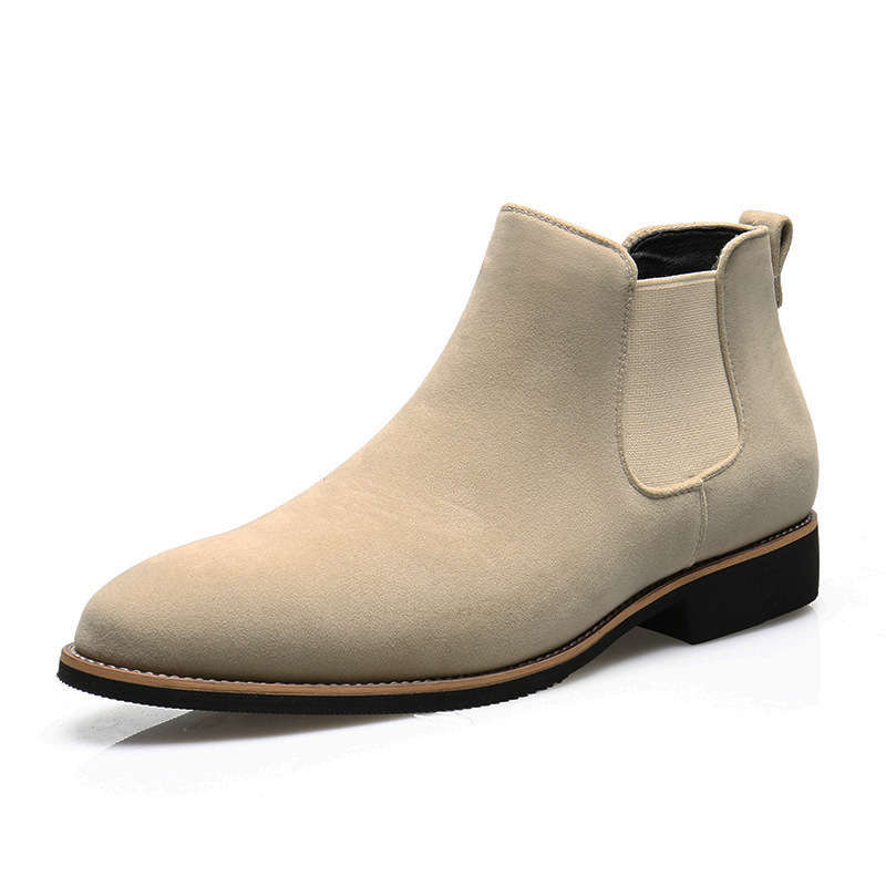 Bottines Chelsea rétro en daim pour hommes de style britannique