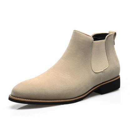 Bottines Chelsea rétro en daim pour hommes de style britannique