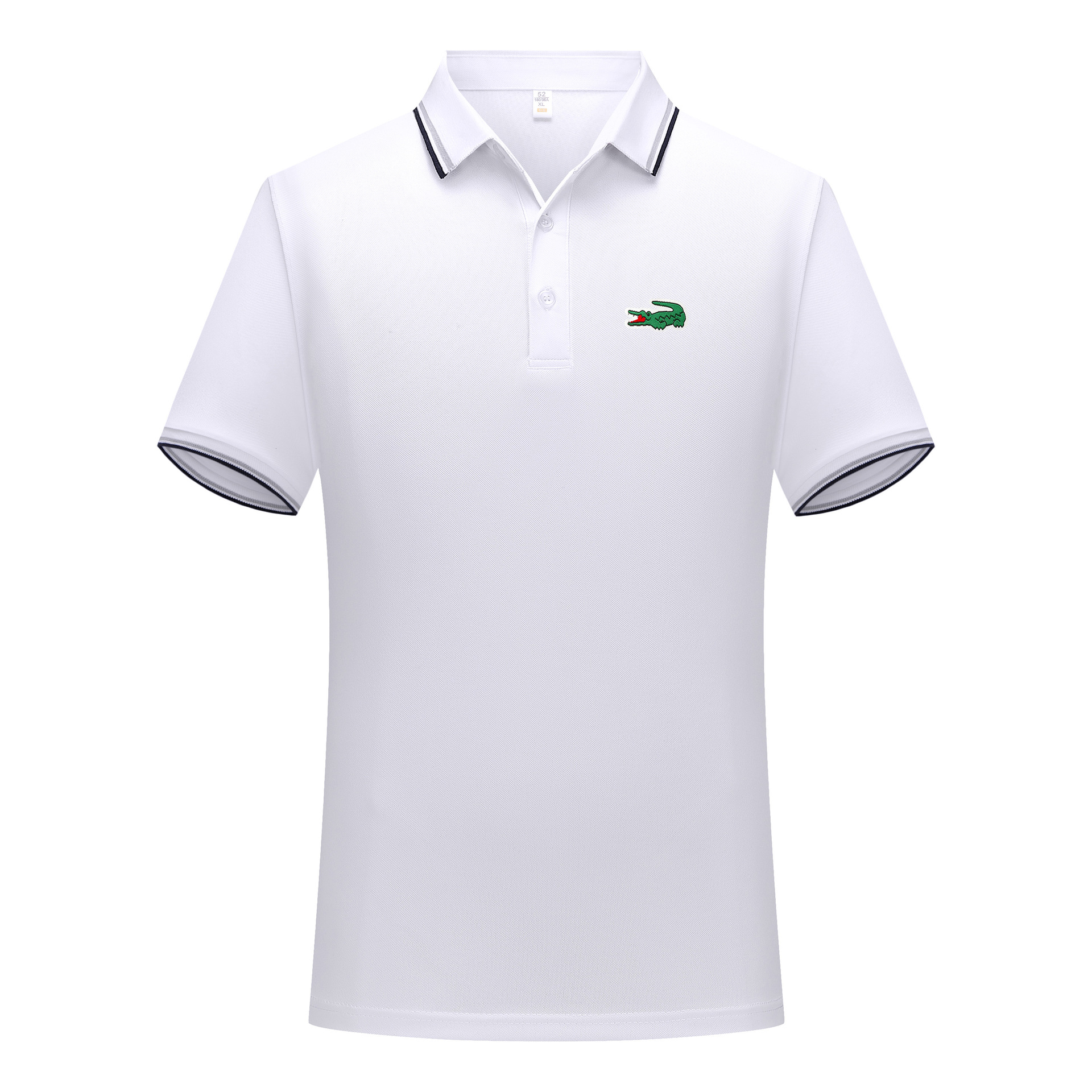 Broderie crocodile – Polo homme estival, élégant et décontracté pour les affaires