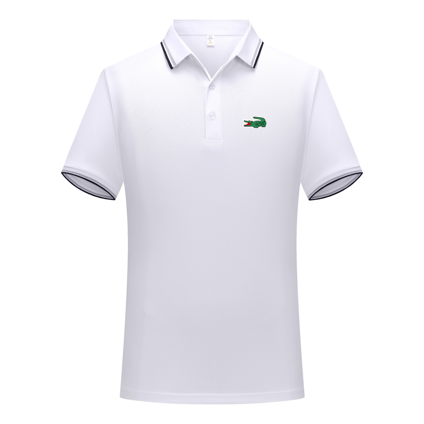 Broderie crocodile – Polo homme estival, élégant et décontracté pour les affaires