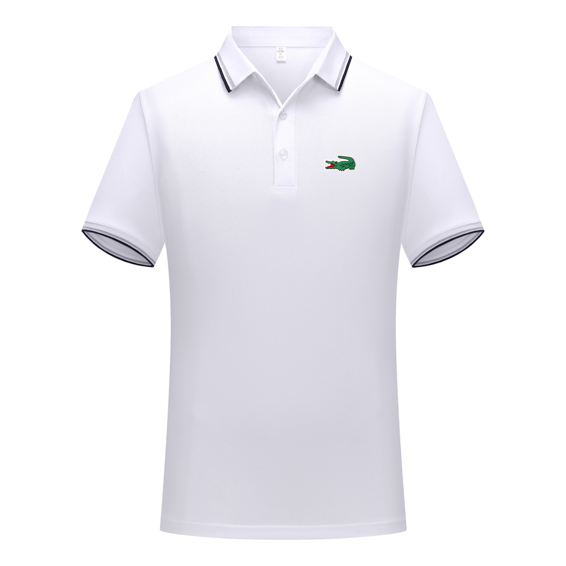 Broderie crocodile – Polo homme estival, élégant et décontracté pour les affaires