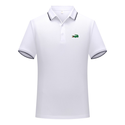 Broderie crocodile – Polo homme estival, élégant et décontracté pour les affaires