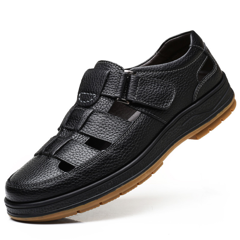 Leren casual sandalen voor mannen - Questy