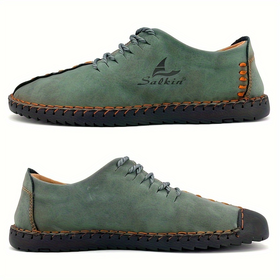 🔥Baskets rétro pour hommes faites main - Chaussures lacées confortables et antidérapantes pour les activités extérieures et décontractées