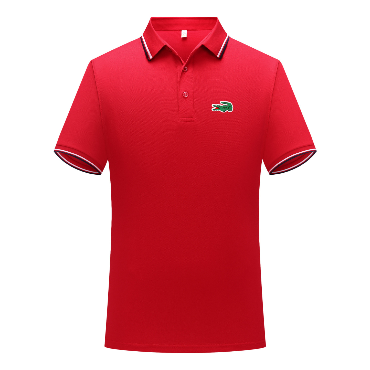 Broderie crocodile – Polo homme estival, élégant et décontracté pour les affaires