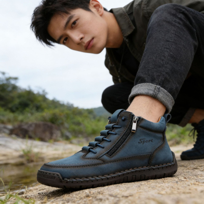 [Copy]Bottes décontractées en cuir pour hommes – Confortables pour la marche et la conduite (‑70% Offre Limitée)