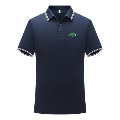 Broderie crocodile – Polo homme estival, élégant et décontracté pour les affaires