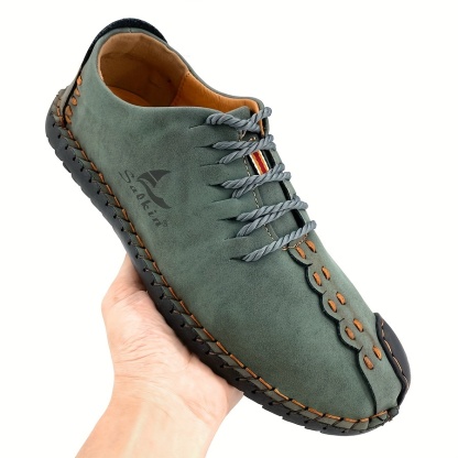 🔥Baskets rétro pour hommes faites main - Chaussures lacées confortables et antidérapantes pour les activités extérieures et décontractées