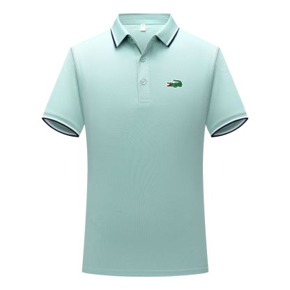 Broderie crocodile – Polo homme estival, élégant et décontracté pour les affaires