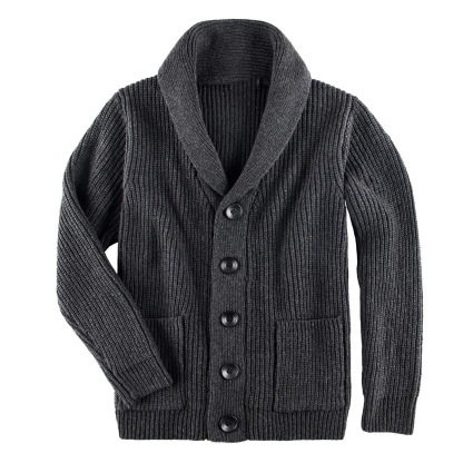 Gebreide Casual Cardigan voor Mannen - Britse Stijl Trui Jas