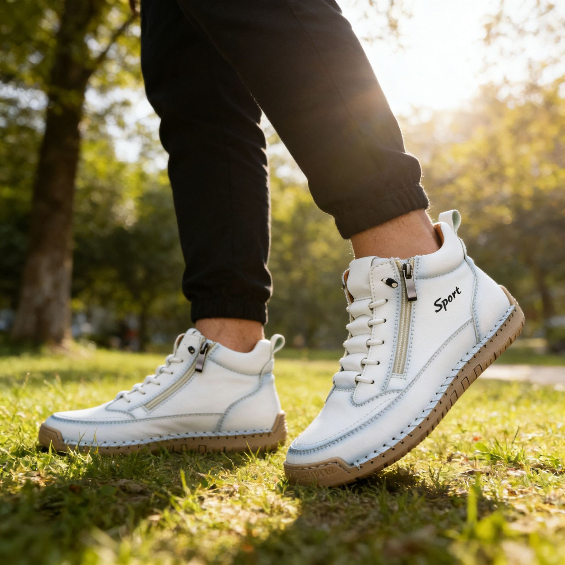 [Copy]Bottes décontractées en cuir pour hommes – Confortables pour la marche et la conduite (‑70% Offre Limitée)