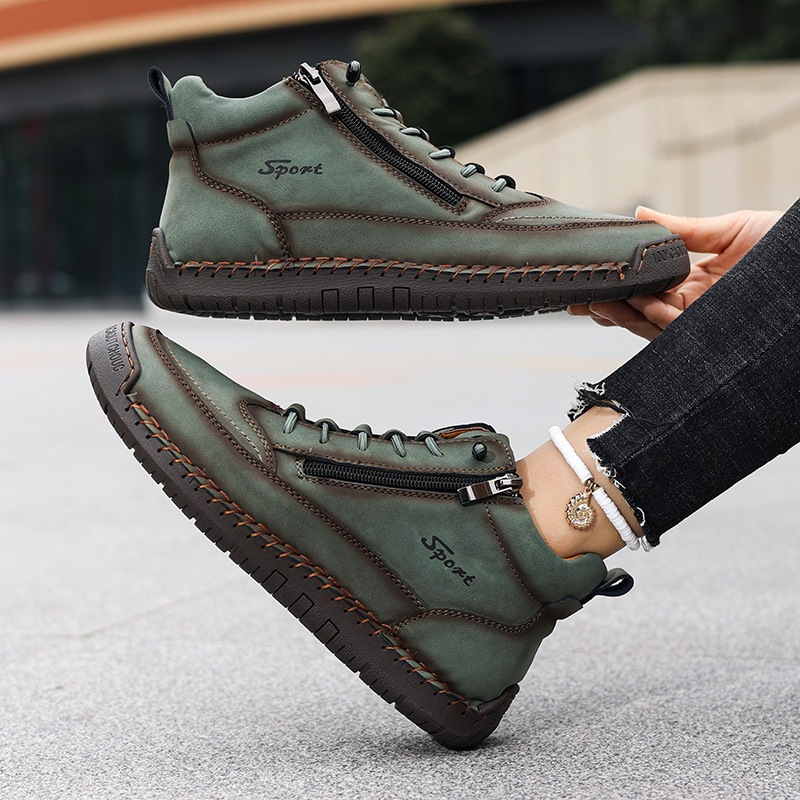 [Copy]Bottes décontractées en cuir pour hommes – Confortables pour la marche et la conduite (‑70% Offre Limitée)