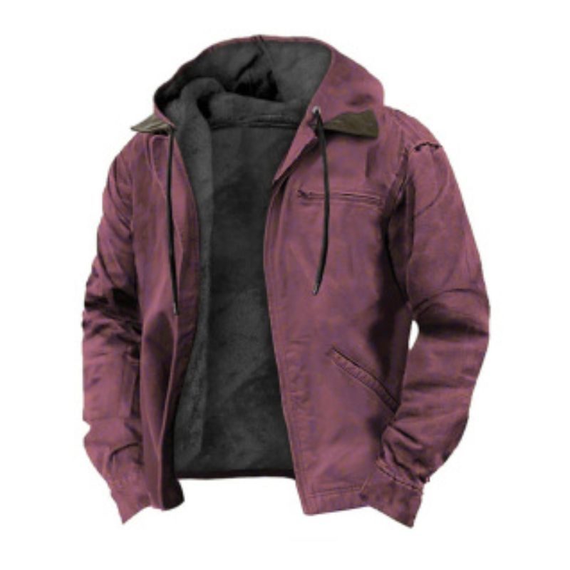 Sweat à capuche zippé pour homme, style rétro streetwear, pour l'extérieur.