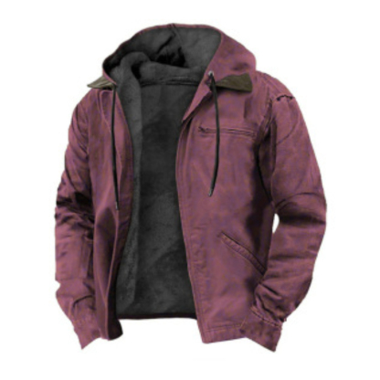 Sweat à capuche zippé pour homme, style rétro streetwear, pour l'extérieur.