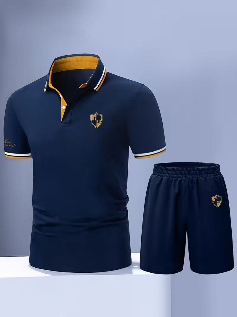 ⏰ Dernier jour : 50% de réduction ! 🔥-Ensemble été homme polo et short