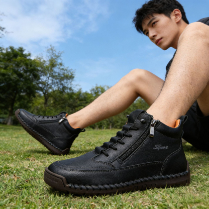 [Copy]Bottes décontractées en cuir pour hommes – Confortables pour la marche et la conduite (‑70% Offre Limitée)