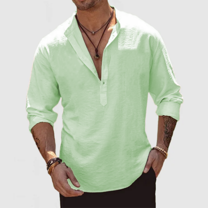 Chemise Décontractée en Coton et Lin pour Homme – Usage Quotidien