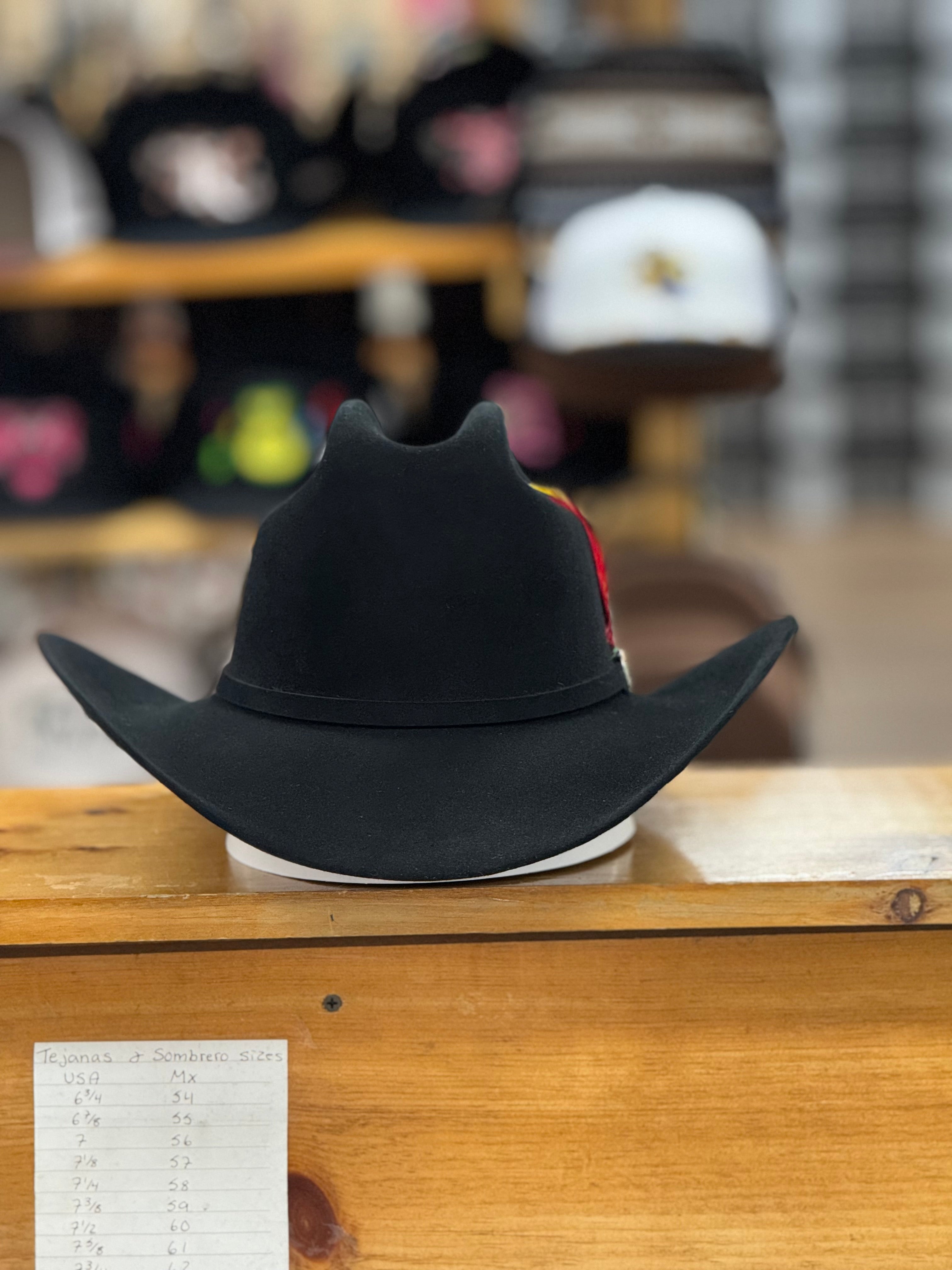 Zwarte El Patron cowboyhoed