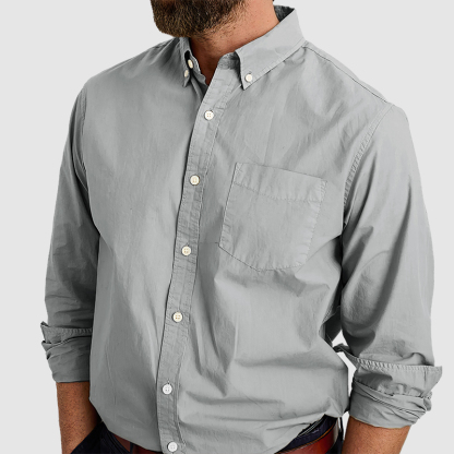 Chemise pour homme en coton peigné anti-rides