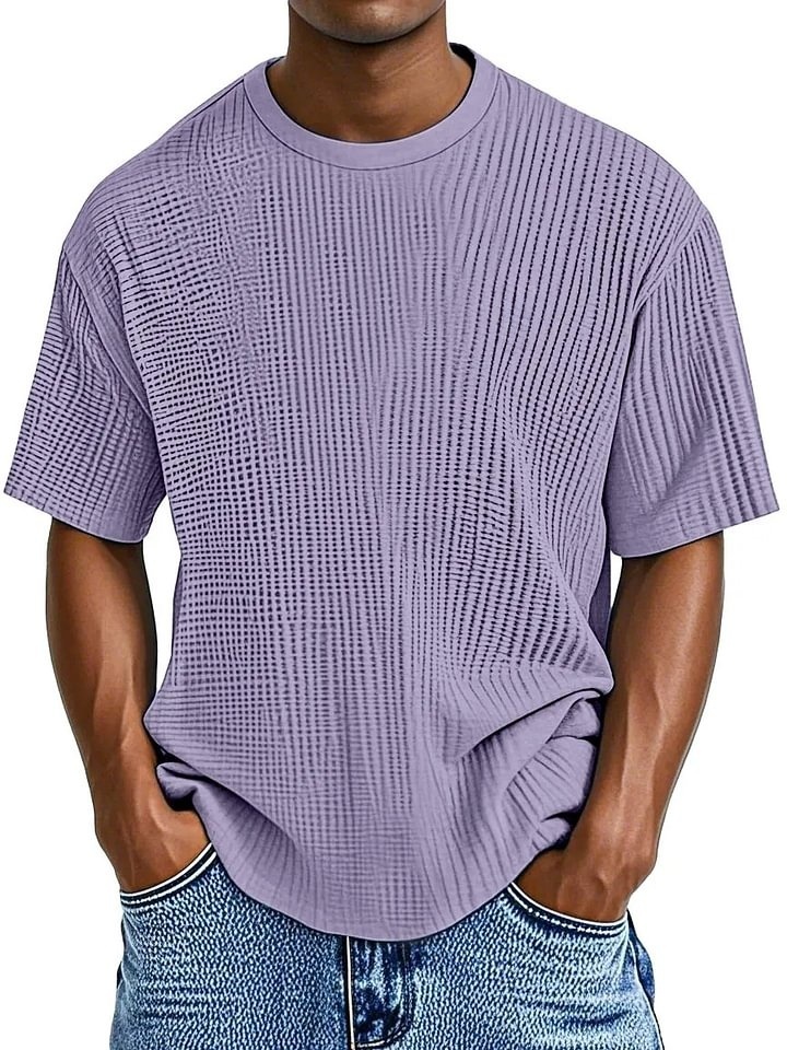 Ruimvallend zomer T-shirt met ronde hals voor heren