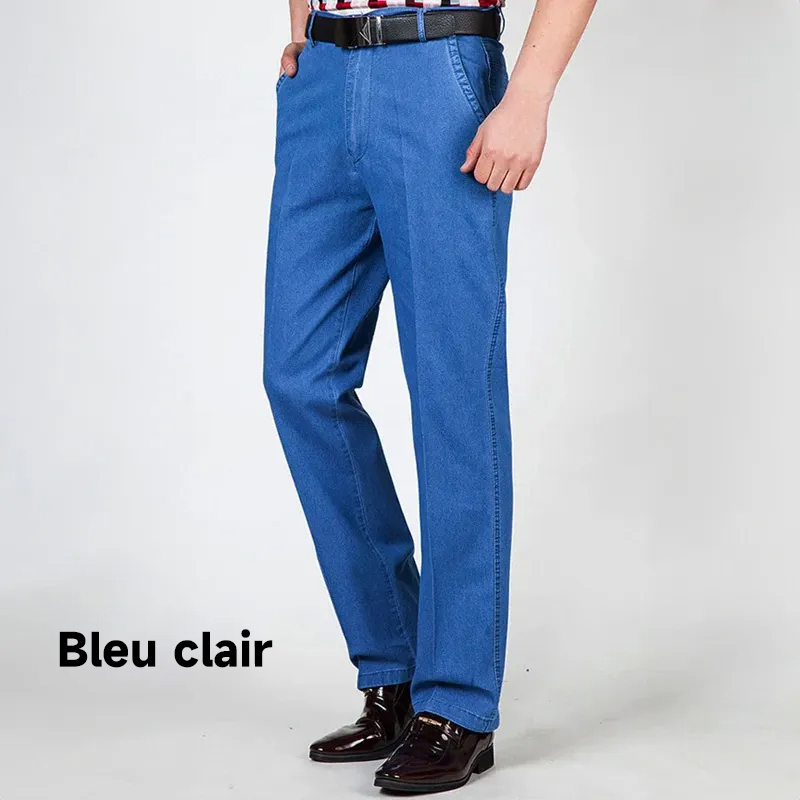 Mainine Dad Jeans - Jean Homme Taille Haute Coupe Droite Stretch