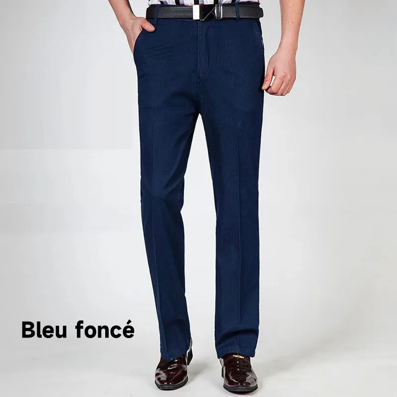 Mainine Dad Jeans - Jean Homme Taille Haute Coupe Droite Stretch