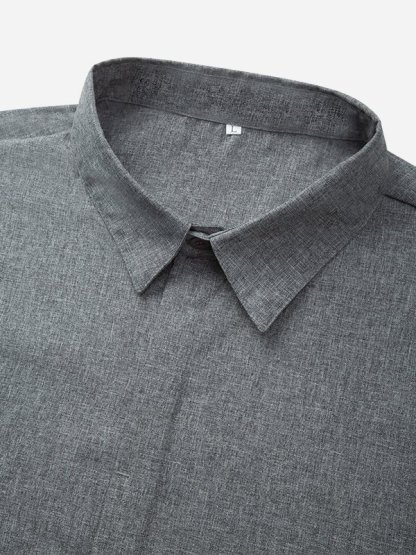Royaura® Multi-color Basic Natural Fiber Plain Men's Button Down Short Sleeve Shirt