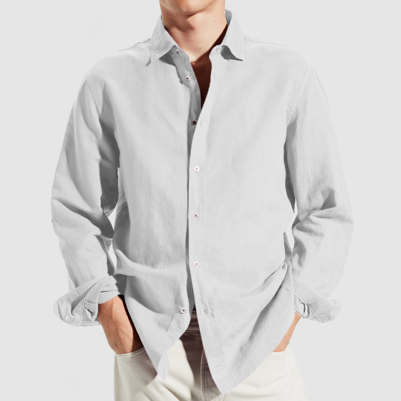 Chemise Décontractée Pour Homme, Coupe Régulière, En Coton Doux