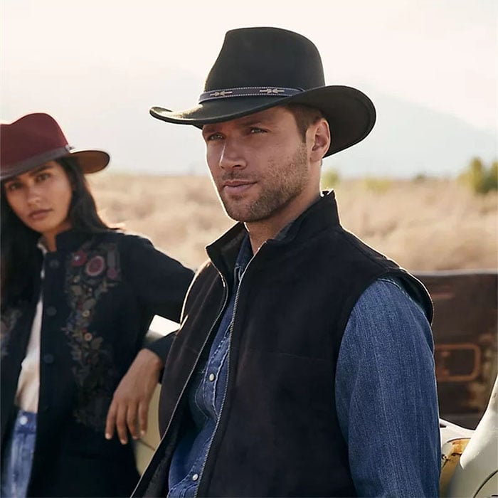 Chapeau de cow-boy en laine écrasable